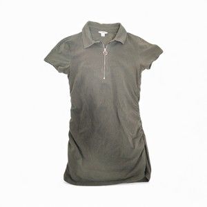 GUESS Olive Zip Polo Dress Top XS